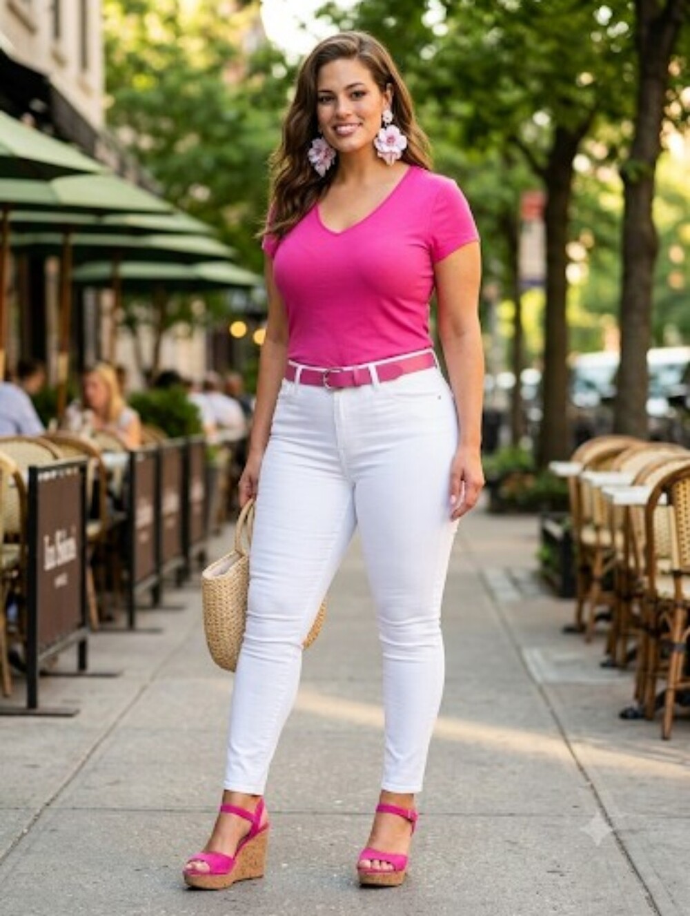 INC International Concepts Fuchsia V-Neck Ribbed Tee Size XXL - Picture 3 of 10